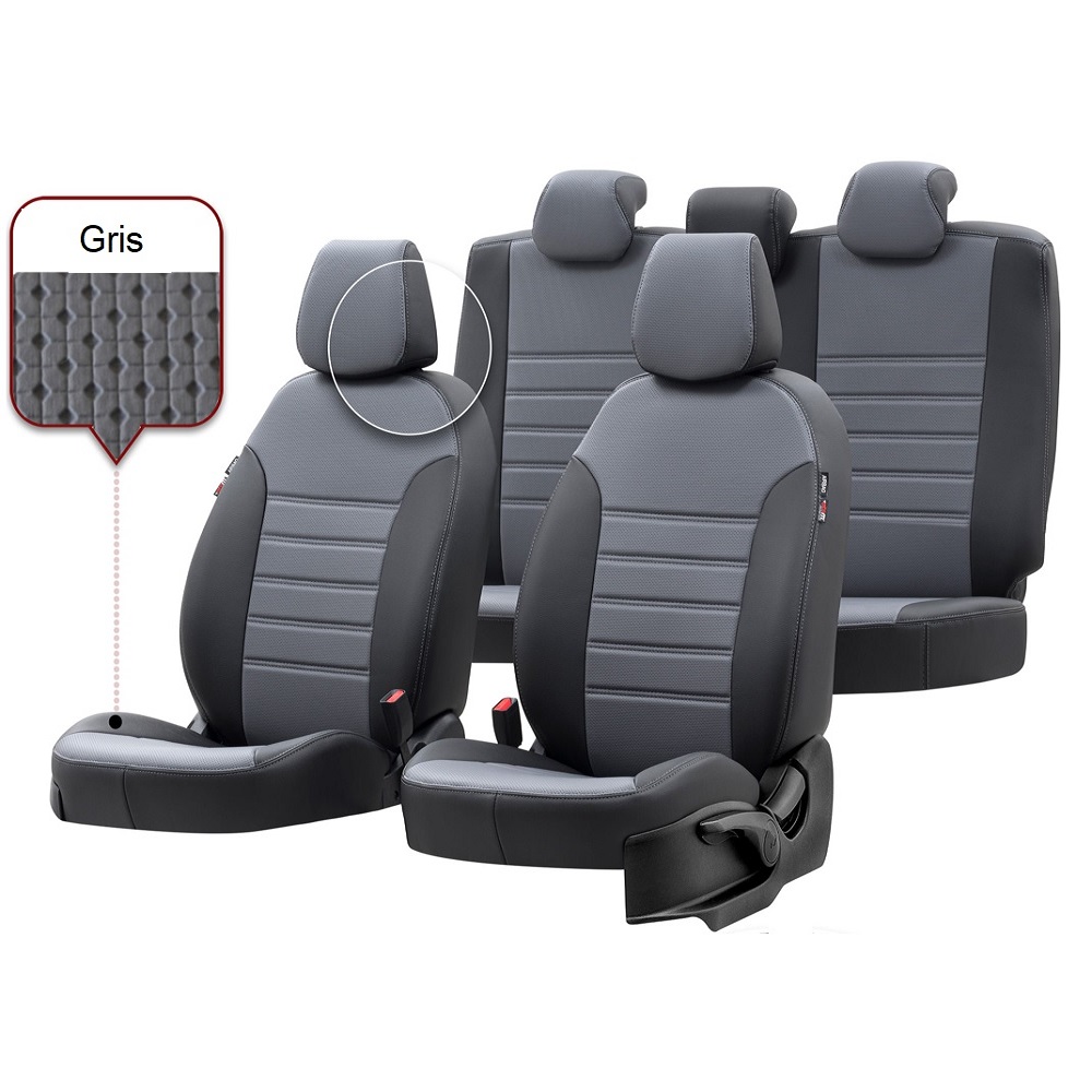 TUFFS Housse de Siege Voiture, pour Dacia Sandero Stepway Housses de siège  Individuelles Cuir ImperméAble intérieur Protection Coussin