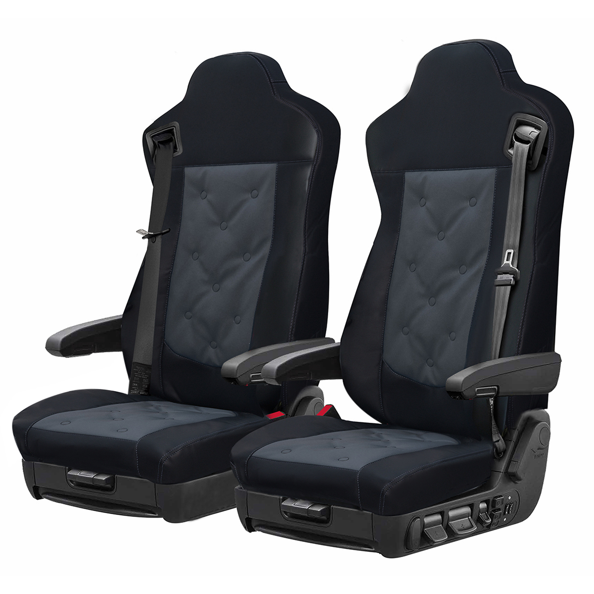 Housses De Siège Avant Sur Mesure Pour Iveco Daily, Eurocargo, Trakker, S-WAY, X-WAY - Noir, Rouge, Marron, Bleu - Protection Imperméable Et Respirante