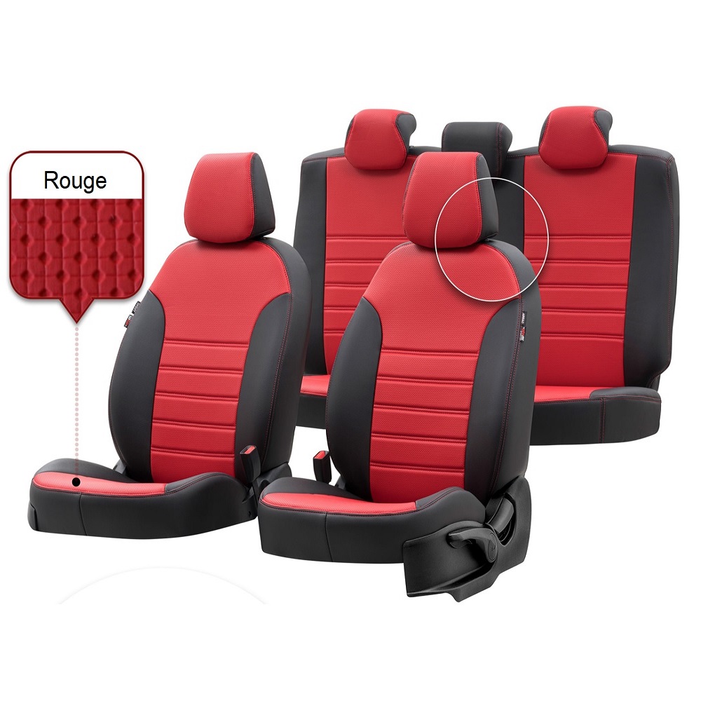 TUFFS Housse de Siege Voiture, pour Dacia Sandero Stepway Housses de siège  Individuelles Cuir ImperméAble intérieur Protection Coussin