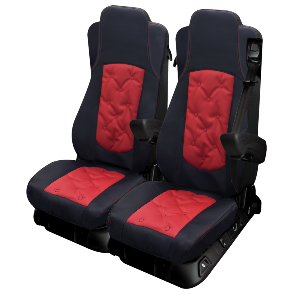 Housses De Siège Auto Pour Mercedes Vito/EQV/Actros (2010-2026) – Protection En Cuir PU NAPA – Confort Et Sécurité Optimisés