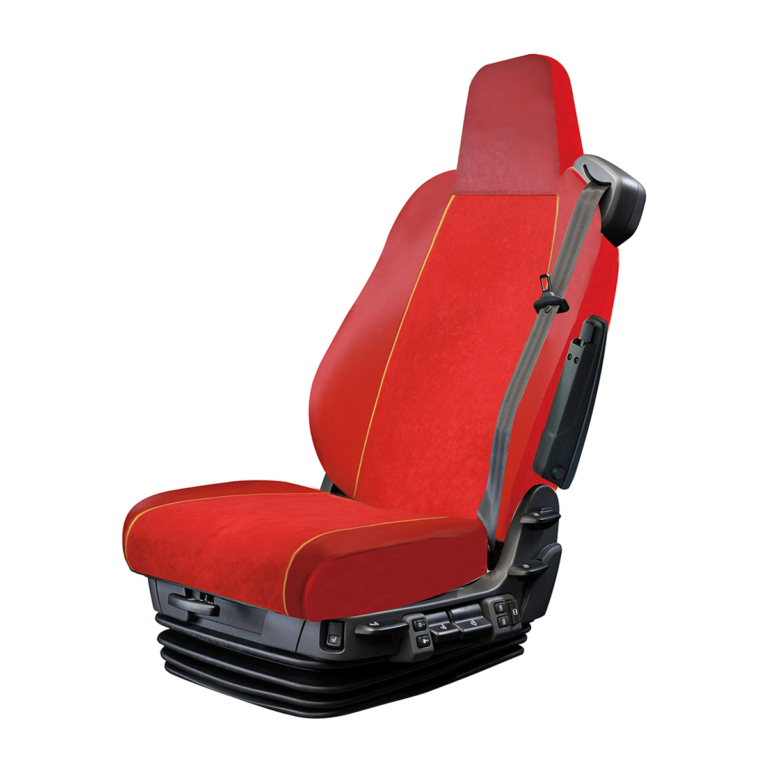 Housses De Siège Conducteur Prestige Line Pour Scania R/S (Config A) - Cuir Synthétique & Velours - Avec Passage Ceinture