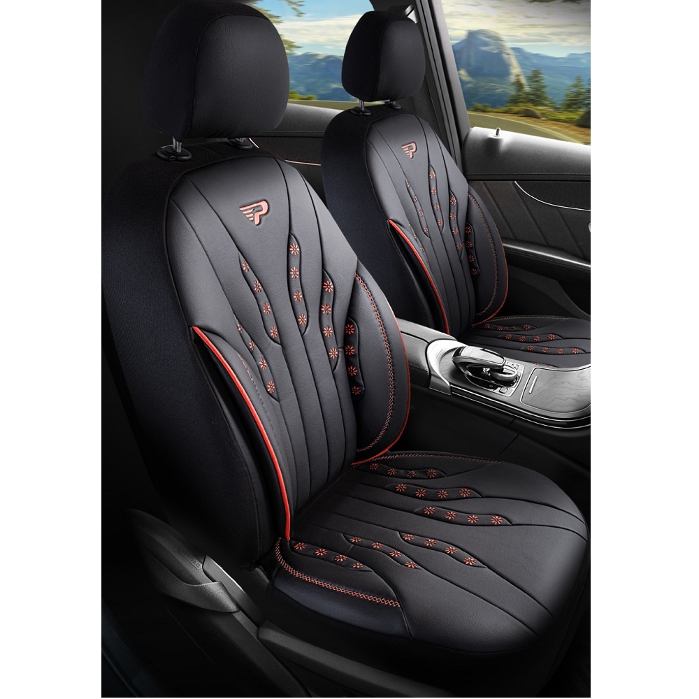  Siège Voiture Housse Pour Clio 4 Ensemble complet housse siège  auto en cuir artificiel Accessoires voiture Intérieur Couvre Siege Auto  (Couleur : 6)