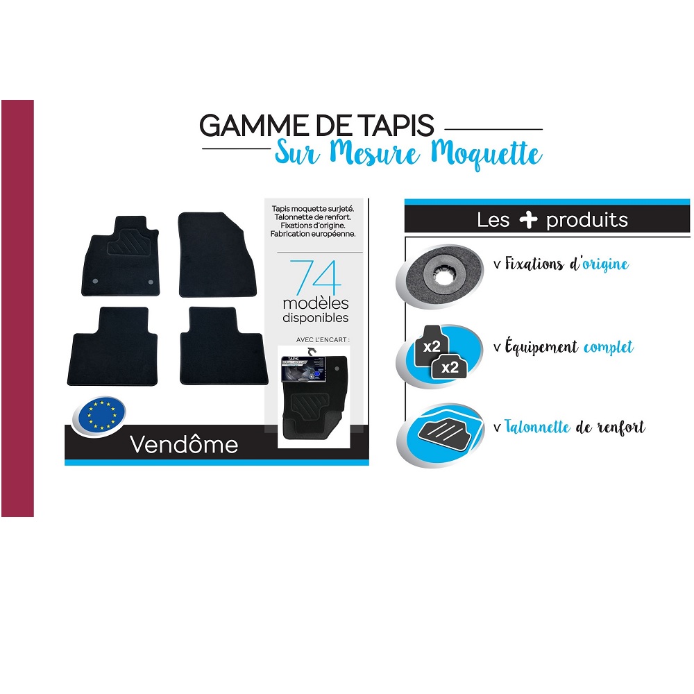 Tapis De Sol Pour Peugeot 3008 (2017-2025 Phase 2) – 4 Pièces – Antidérapant, Imperméable, Facile à Nettoyer