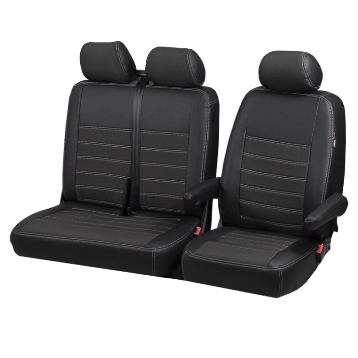 Banquette 3 Places Cuir Pour Volkswagen T5/T6 - 3ème Rangée - Siège Inclinable Avec Appui-tête