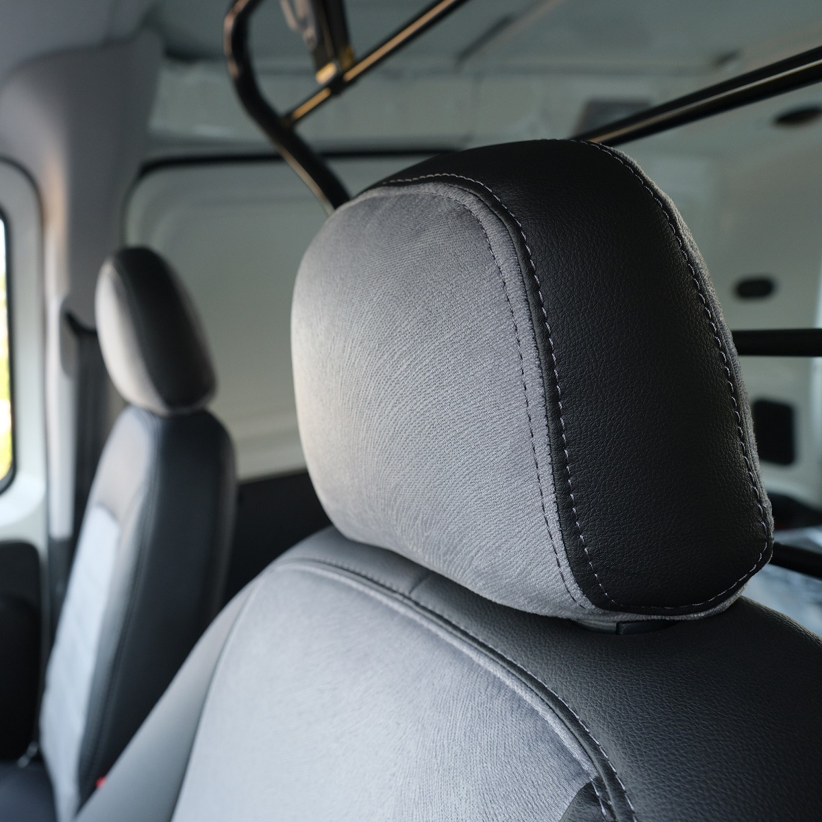 Housses de siège de voiture mixtes en cuir Alcantara, sur mesure, ensemble  complet, gris, personnalisé pour les modèles de voiture 1000, 2 rangées